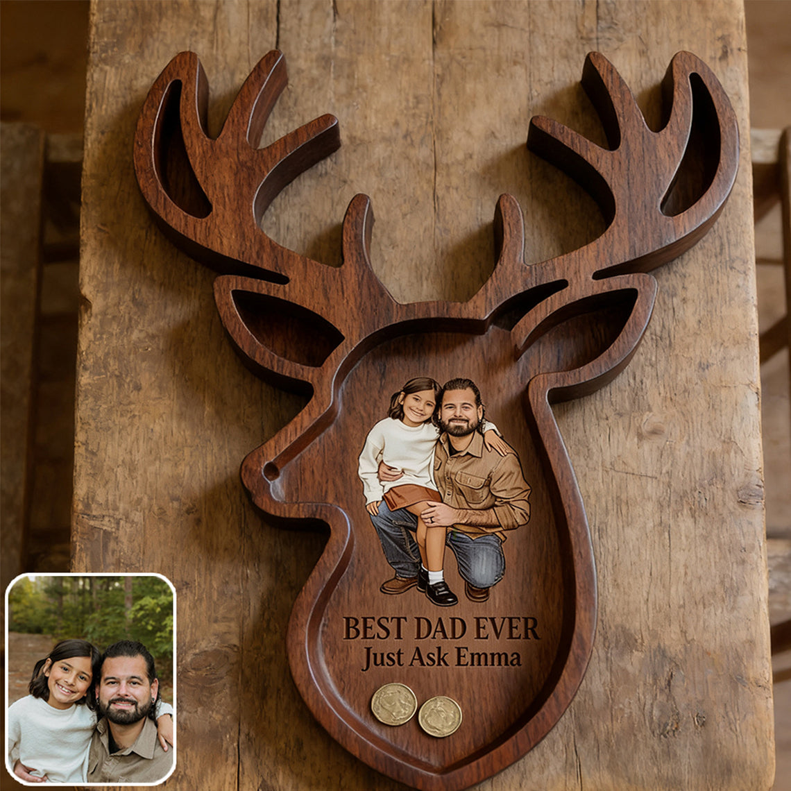 Hunting Dad - Personalized Hunting Catch-All Tray