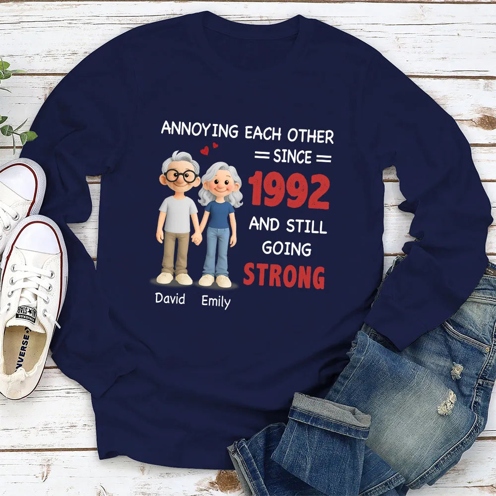 “Annoying Each Other Since 1992” Retro Couple Tee – Funny Anniversary Gift