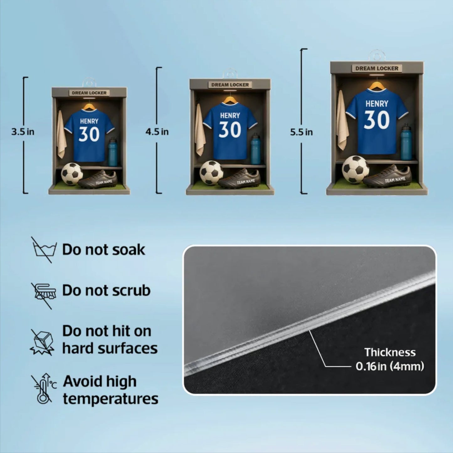 Soccer Locker Acrylic Ornament – Perfect Holiday Gift for Soccer Lovers & Players