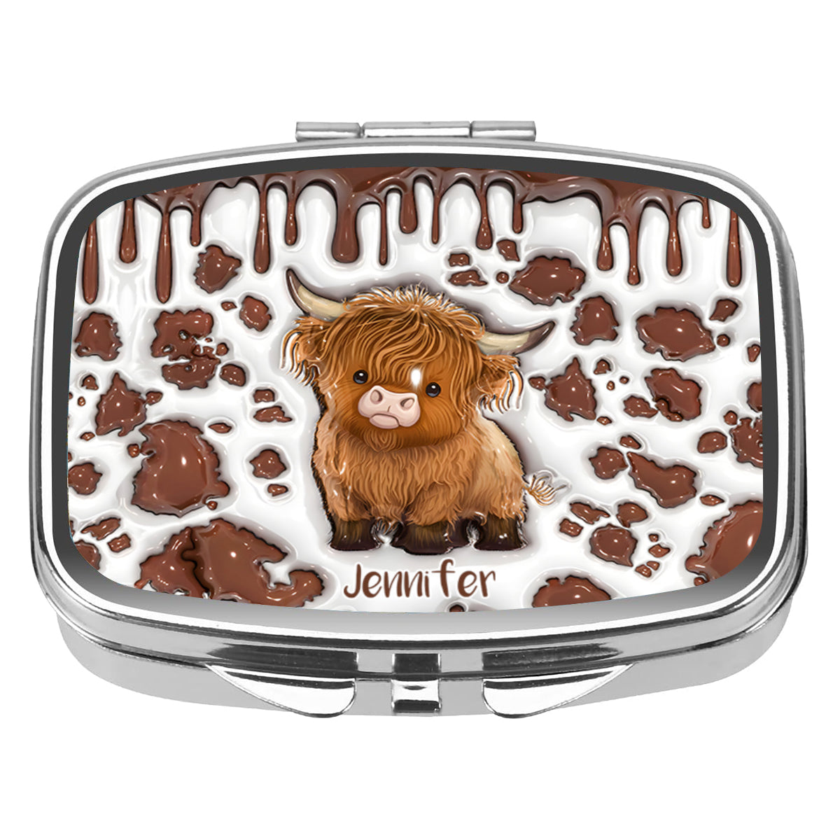 Just A Girl Who Loves Highland Cow - Personalized Highland Cow Pill Organizer Box