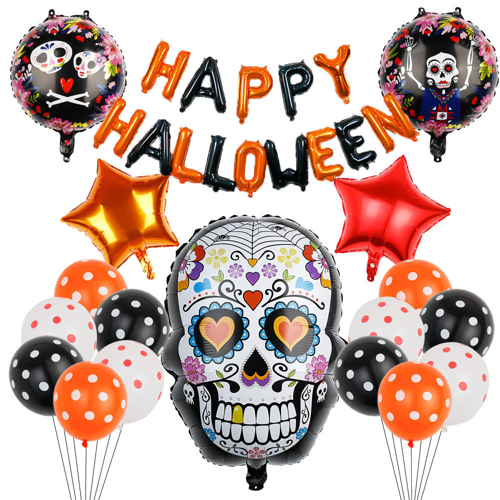 Happy Halloween - Halloween Party Balloons Set With Banner