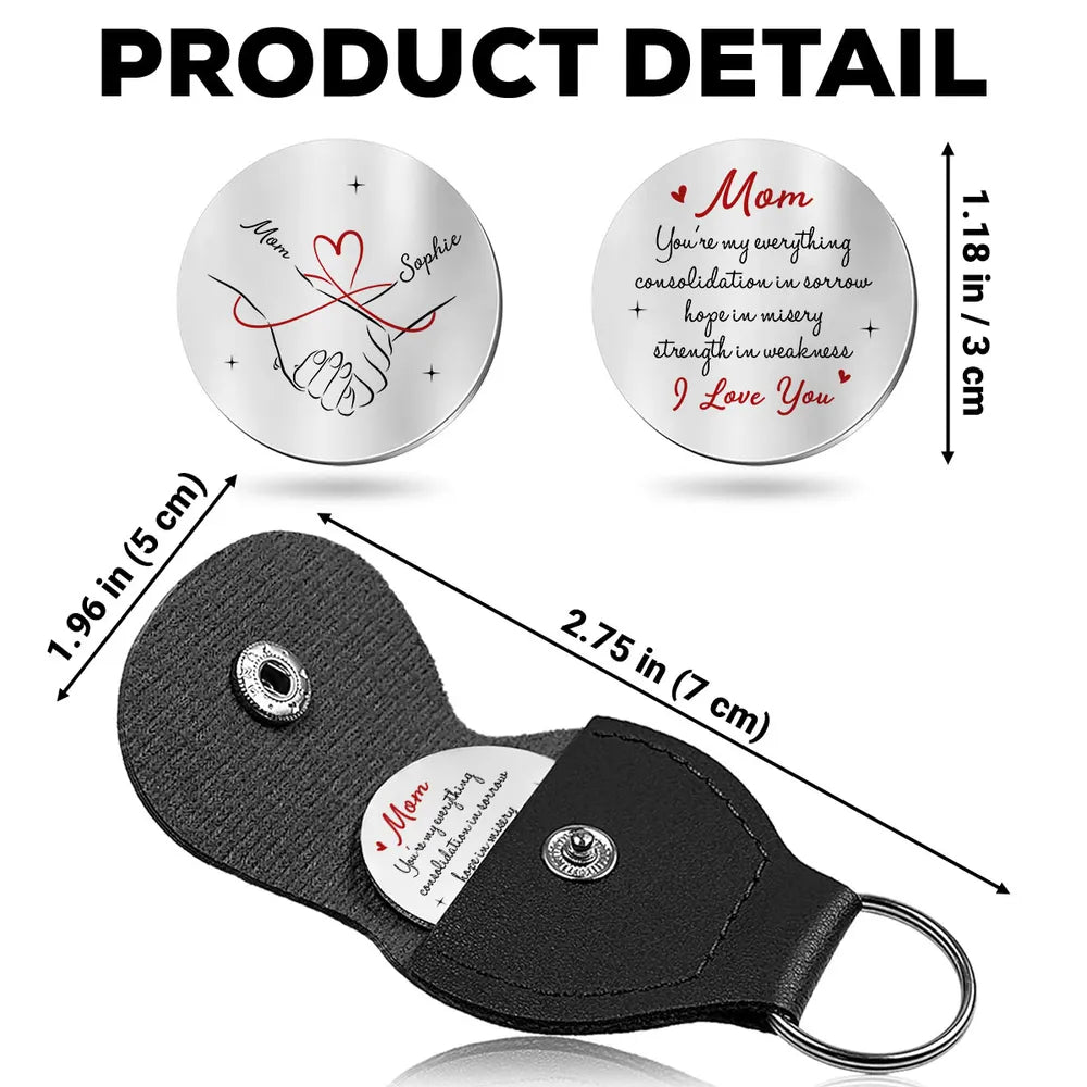 Pocket Hug for Mom You're My Everything, Handholding Design Love Token, Small Carry-Anywhere Keepsake Gift