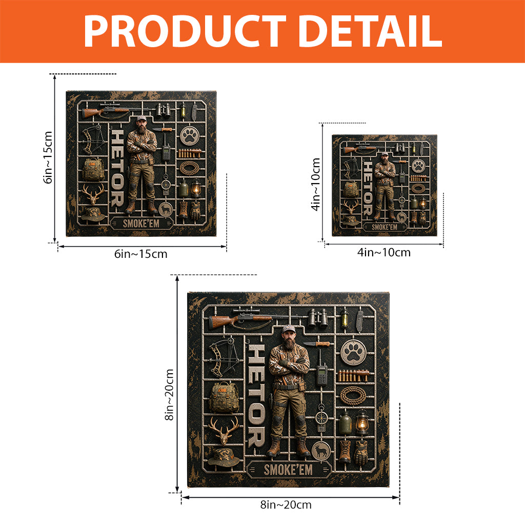 Hunting Dad - Personalized Hunting Custom Shaped Acrylic Plaque