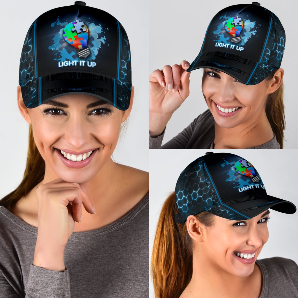 Autism Awareness Light It Up - Autism Awareness Classic Cap 0921