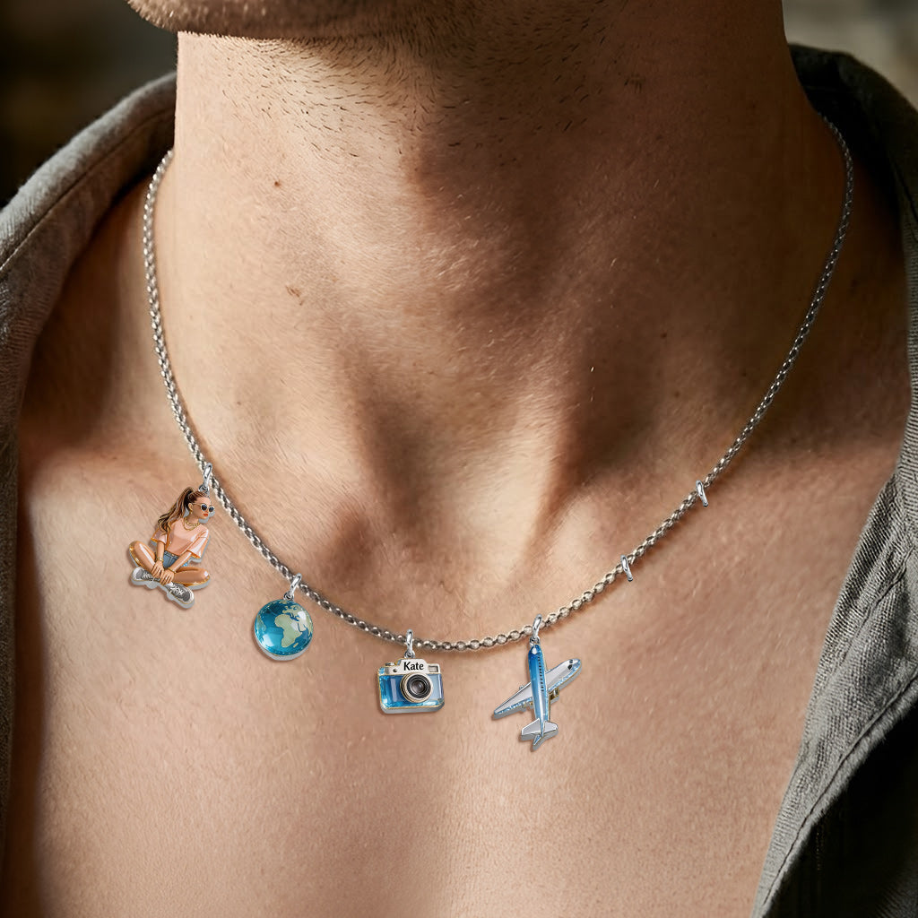 Custom Any Photo - Personalized Travelling Metal Necklaces With Pendants