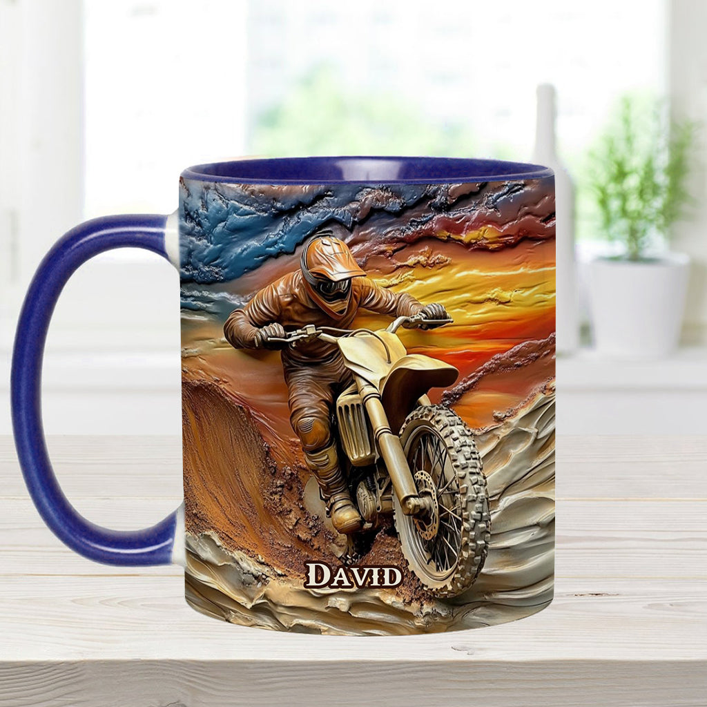 Born To Ride - Personalized Dirt Bike Accent Mug