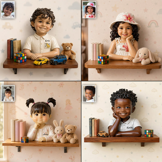 Little Dreamer - Personalized Kid Wooden Floating Shelf