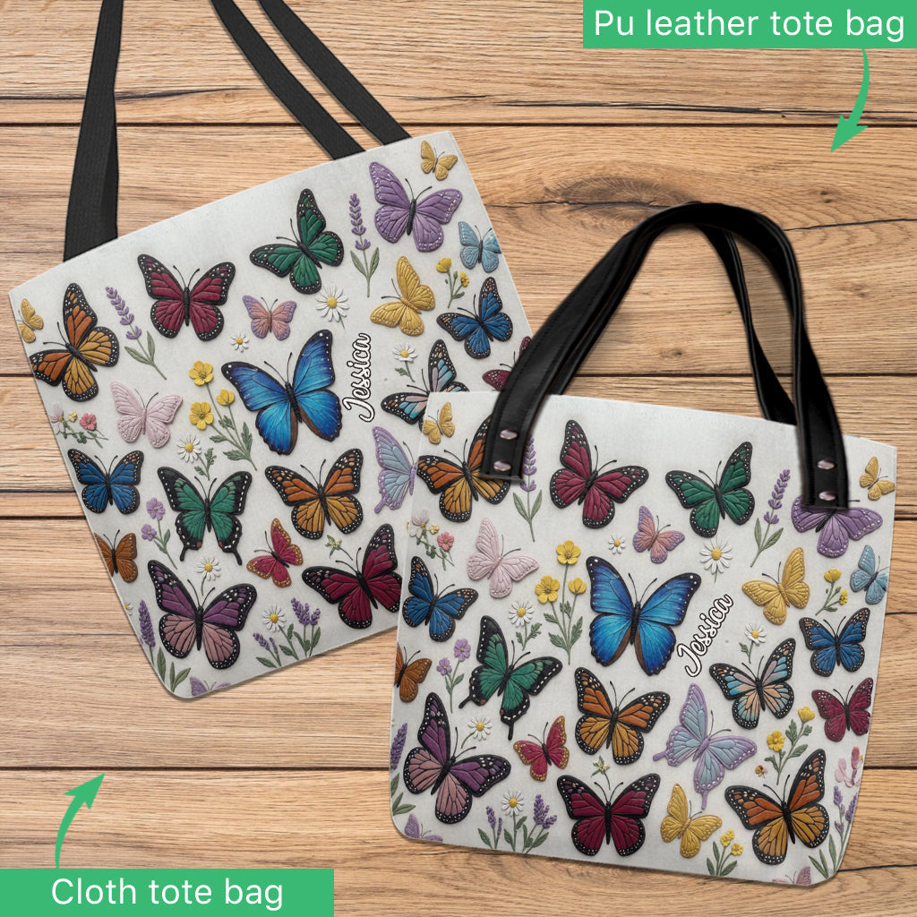 Love Butterflies - Personalized Butterfly Tote Bag