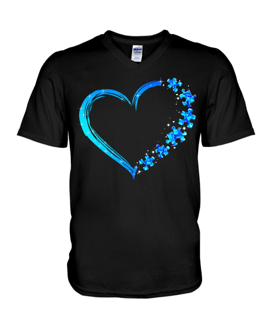 Blue Heart - Autism Awareness T-shirt and Hoodie 0520