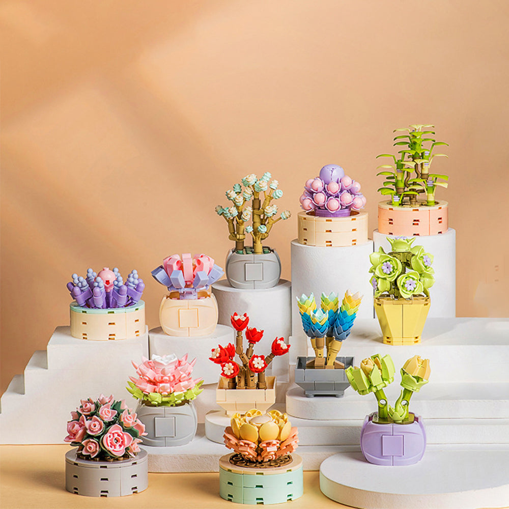 Botanical Flower Building Bricks - Personalized Botanical Flower Building Bricks