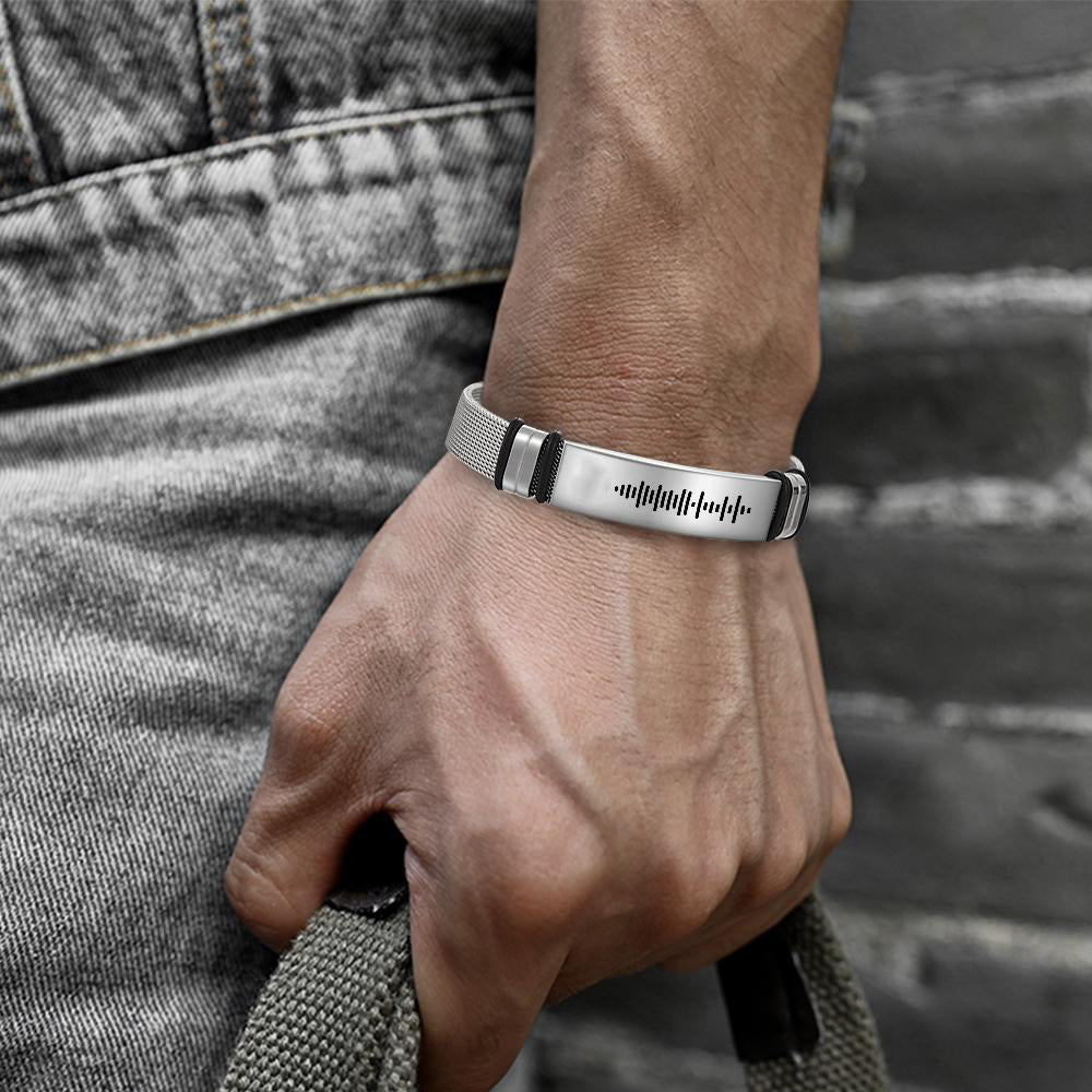 Music Code - Personalized Music Code Men Bracelet