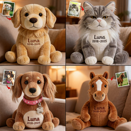 Custom From Any Photo - Personalized Dog Faux Fur Shaped Pillow