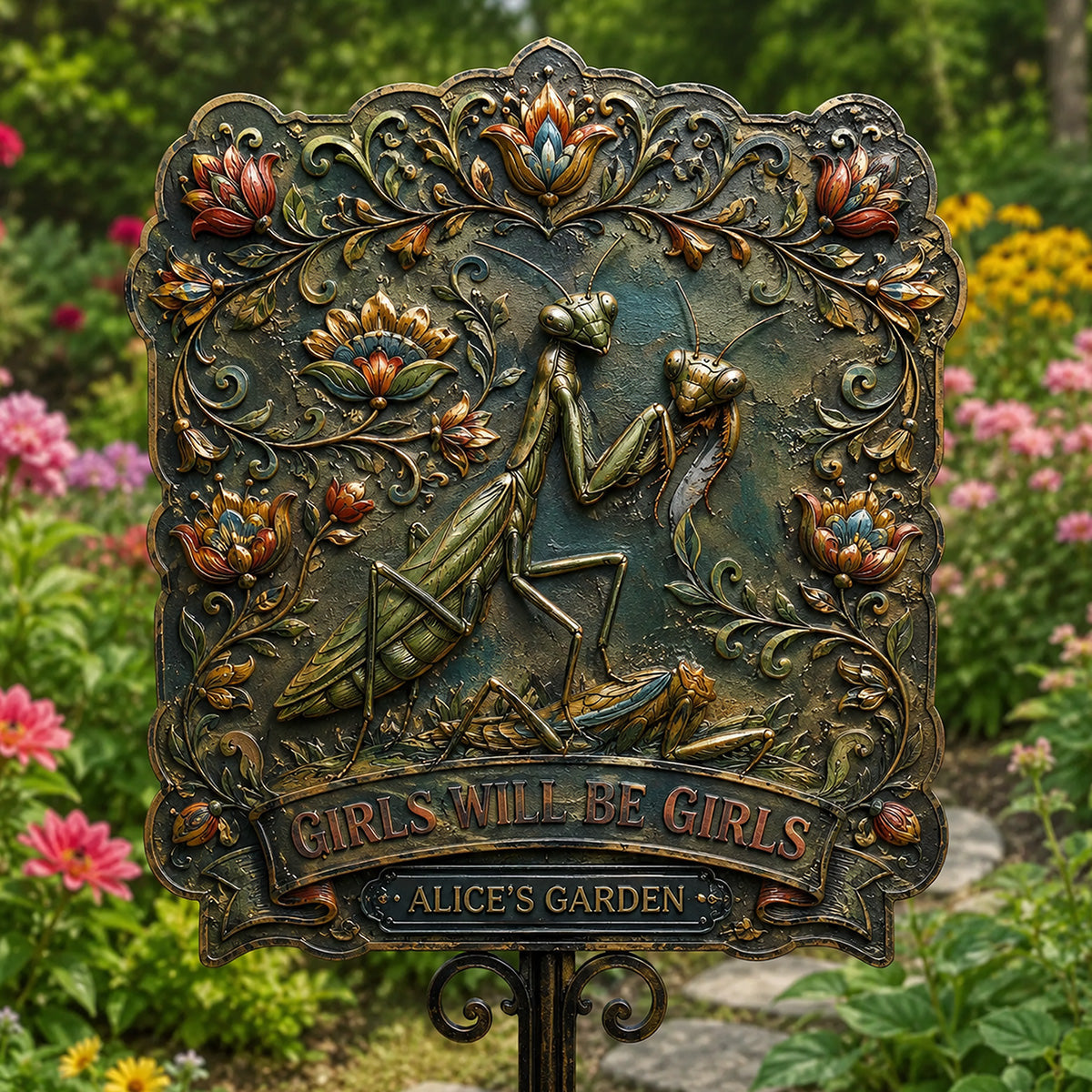 Funny Sign Garden Decoration - Personalized Gardening 3D Printed Cut Metal Sign