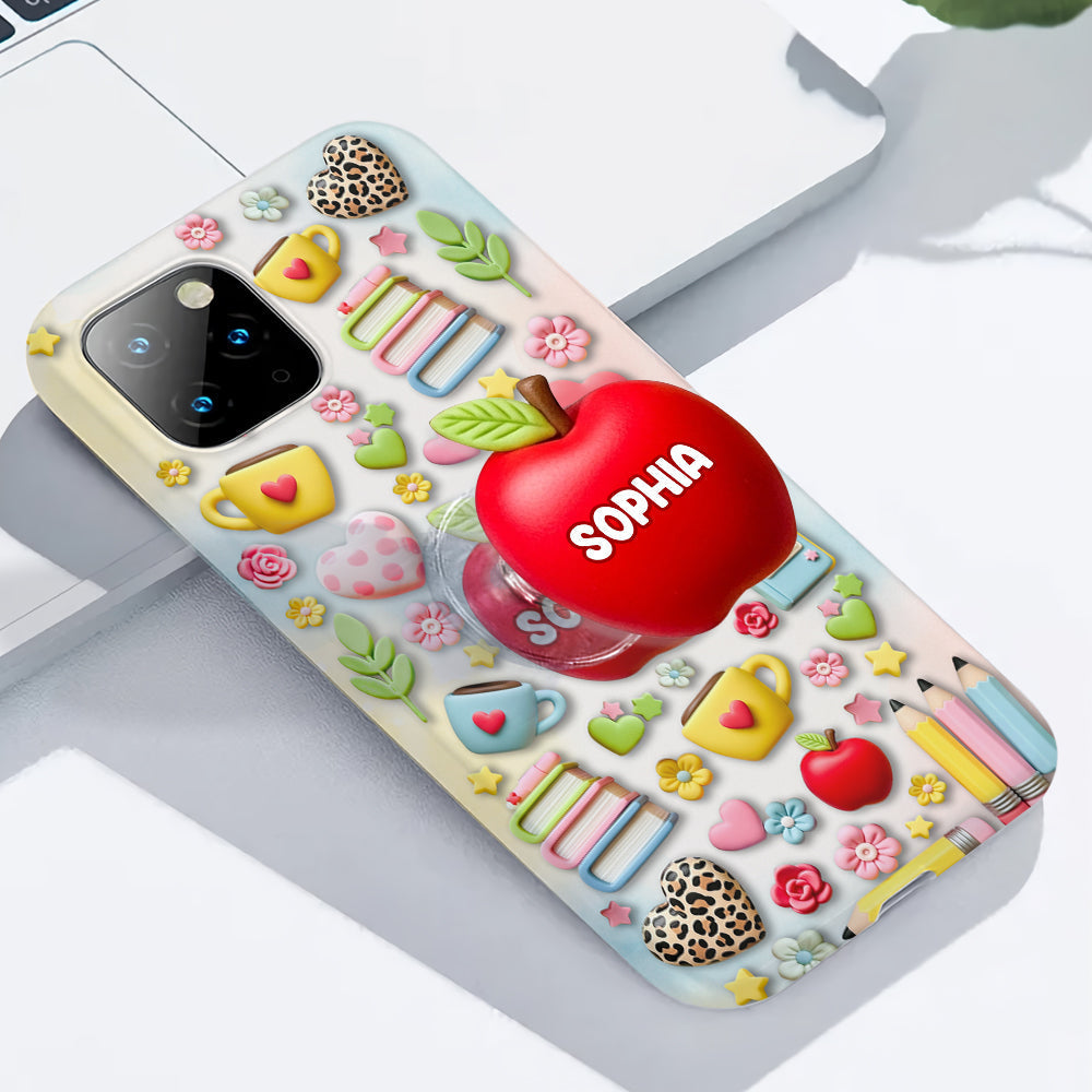 Best Teacher Ever - Personalized Teacher Full Print Phone Case & Phone Grip