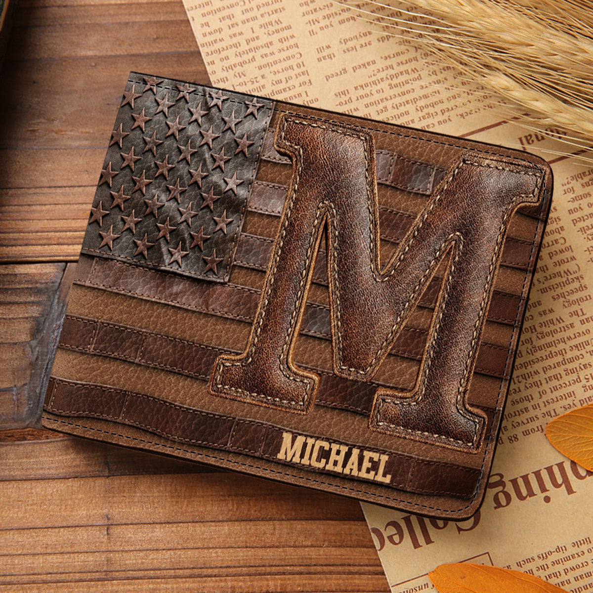 Alphabet Leather - Personalized Leather Wallet