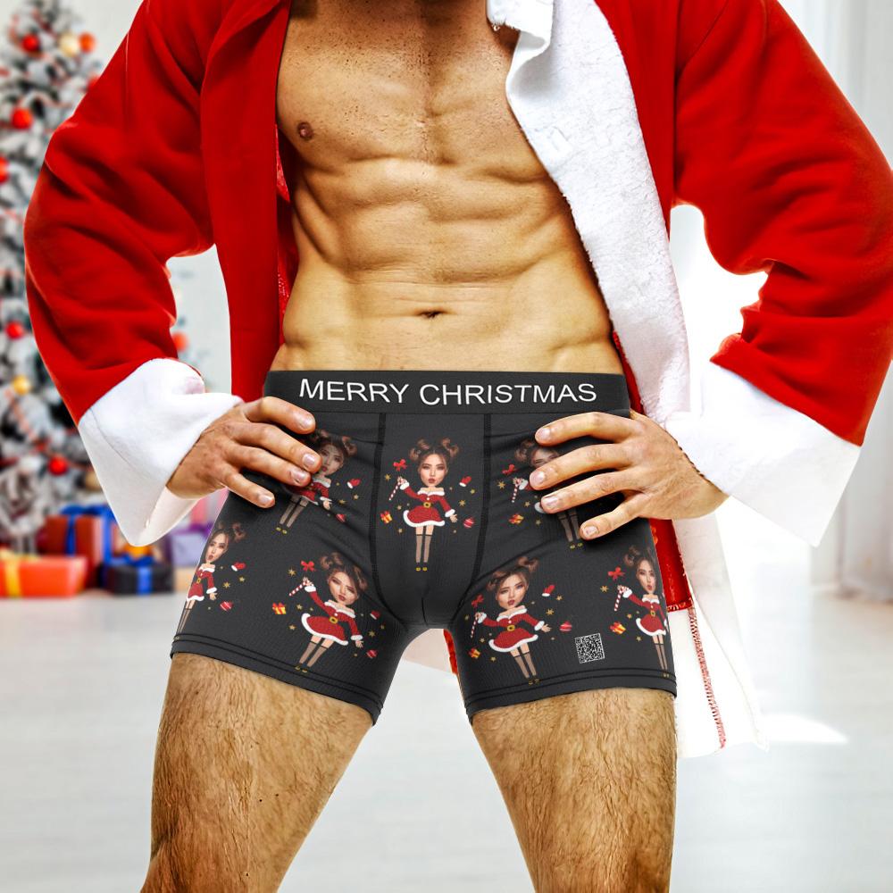 Custom Wife Or Girlfriend Face Boxers AR View - Personalized Couple Men's boxer briefs