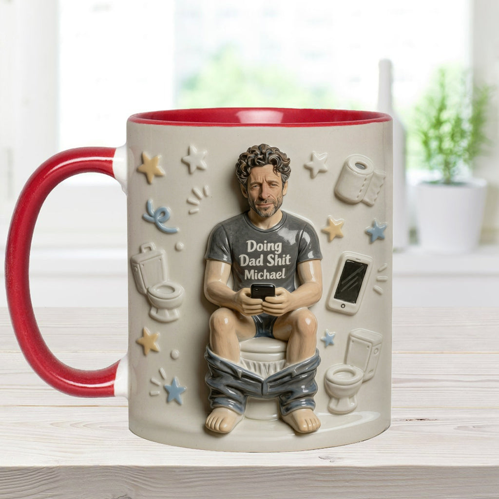 Best Time Of Day - Personalized Father Accent Mug & Coaster