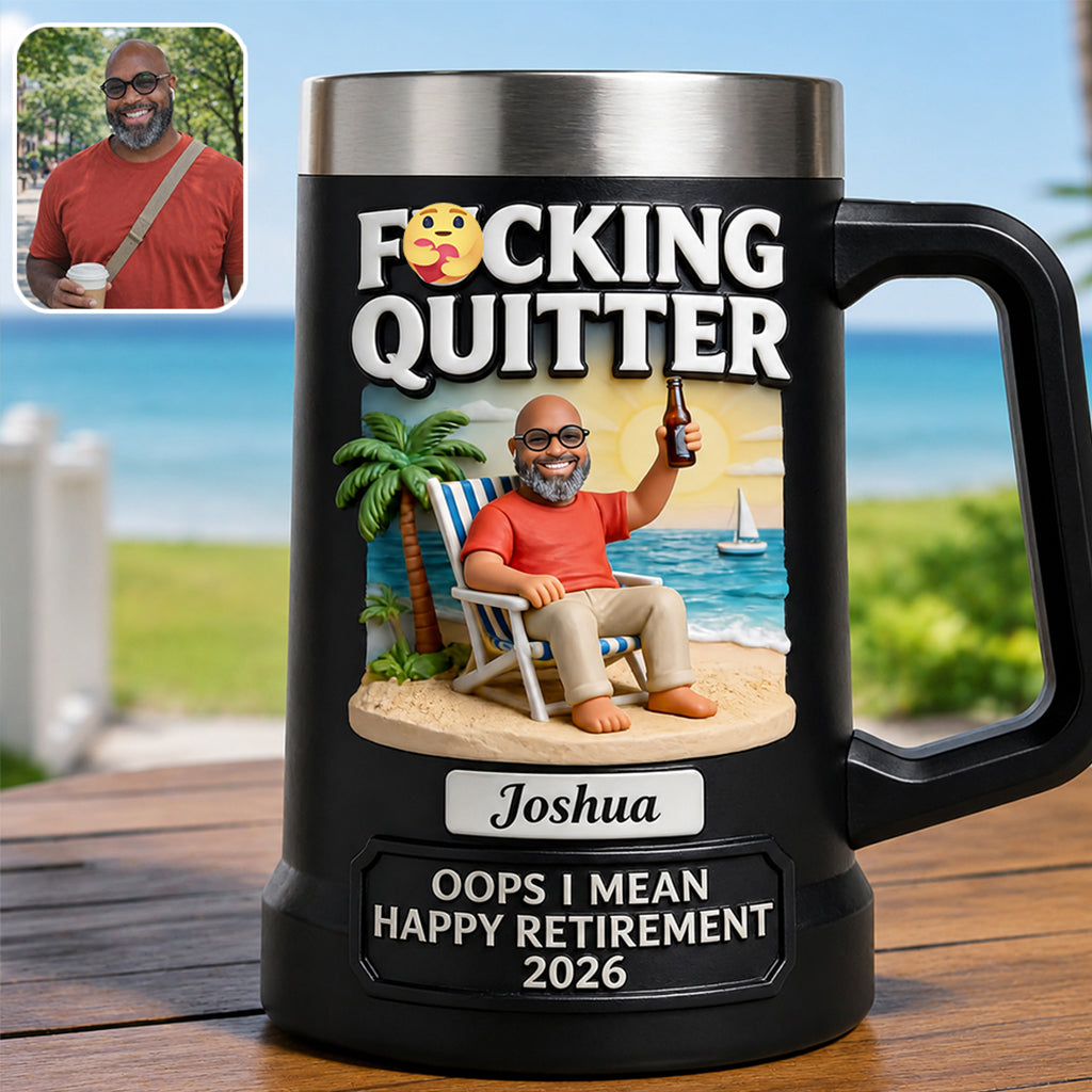 Happy Retirement - Personalized Retired Beer Stein