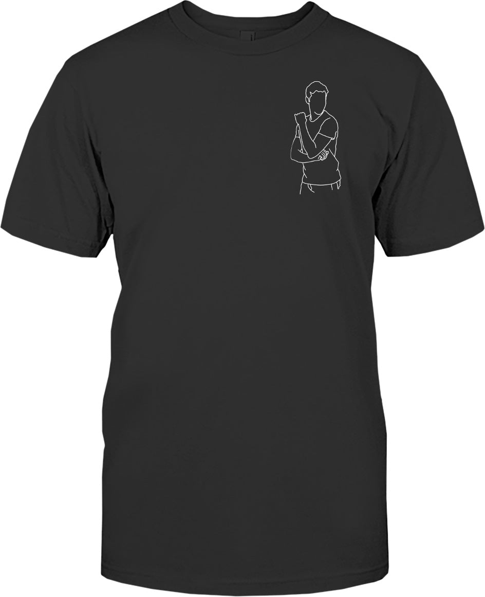 Custom Line Art - Personalized Son Embroidered T-shirt