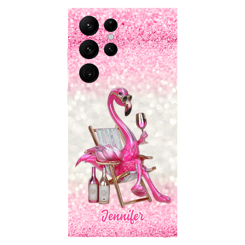 Be a Flamingo In a Flock of Pigeons - Personalized Flamingo Full Print Phone Case