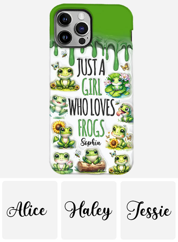 Just A Girl Who Loves Frogs - Personalized Frog Full Print Phone Case