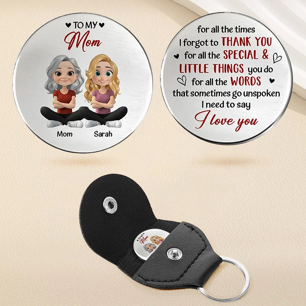 Personalized Pocket Hug for Mom Custom Keepsake Token Thank You Message Unique Gift for Mother's Day and Birthday