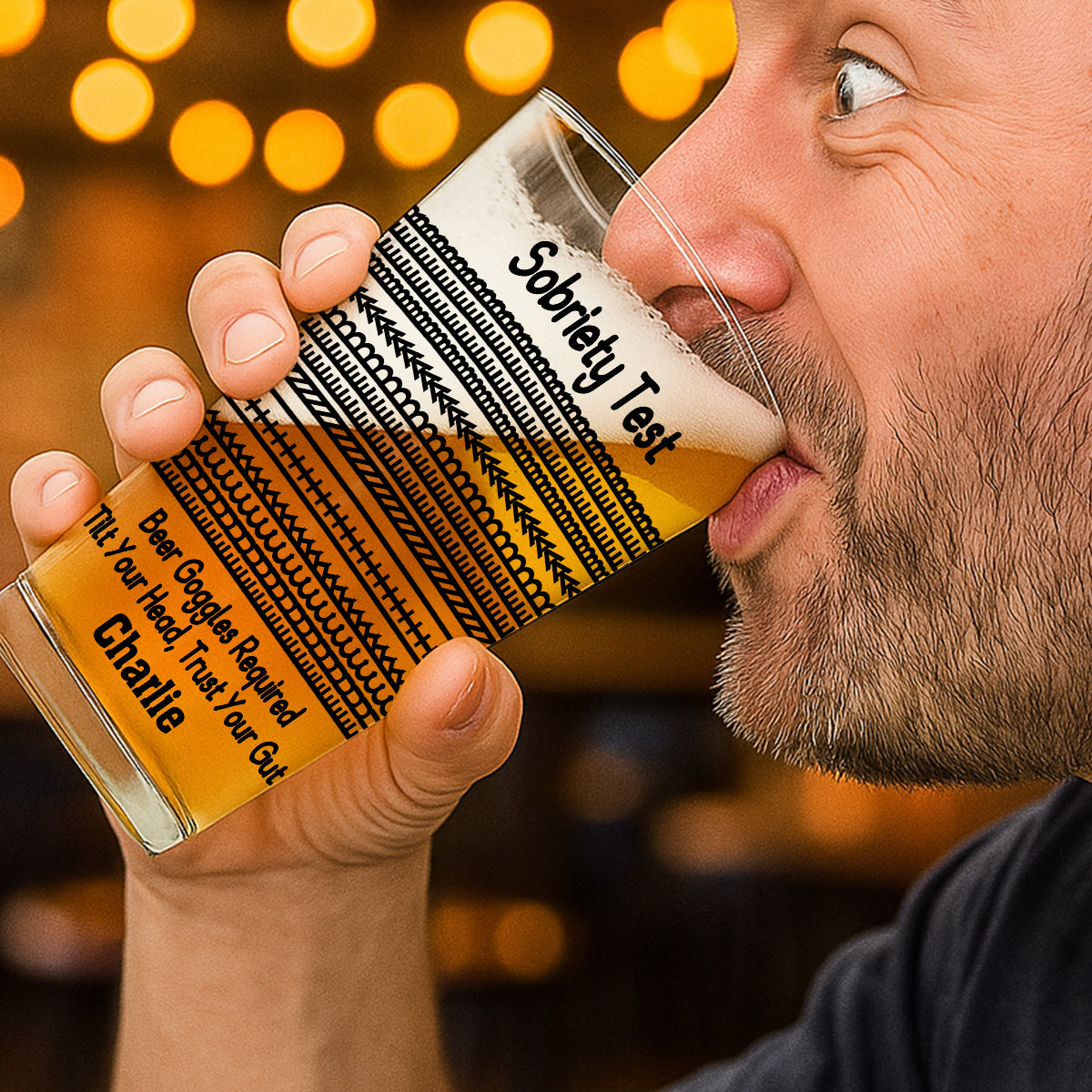 Beer Sobriety Test - Personalized Beer Beer Glass