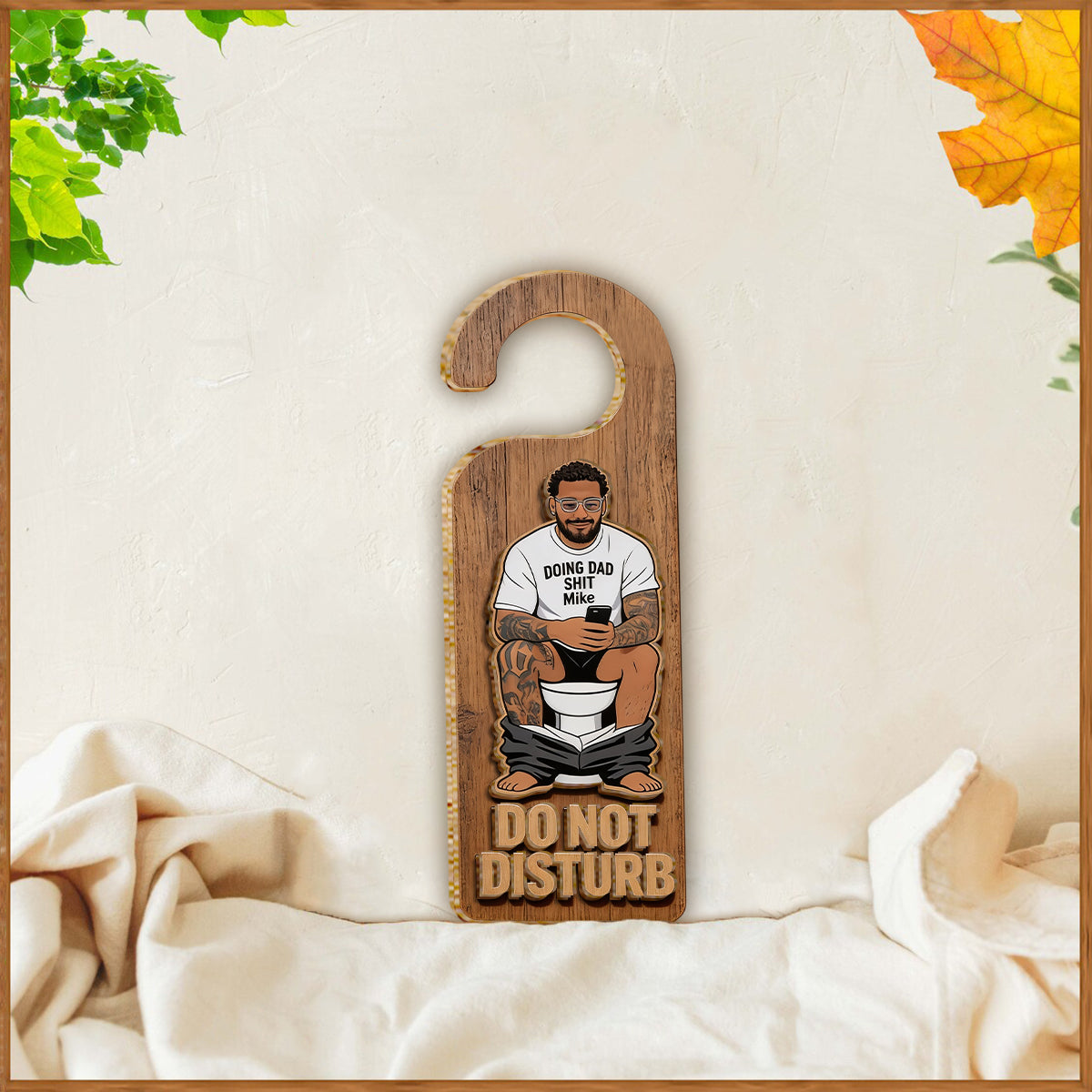 Doing Dad Sh*t - Personalized Father 2 Layered Wood Sign / Wood Plaque