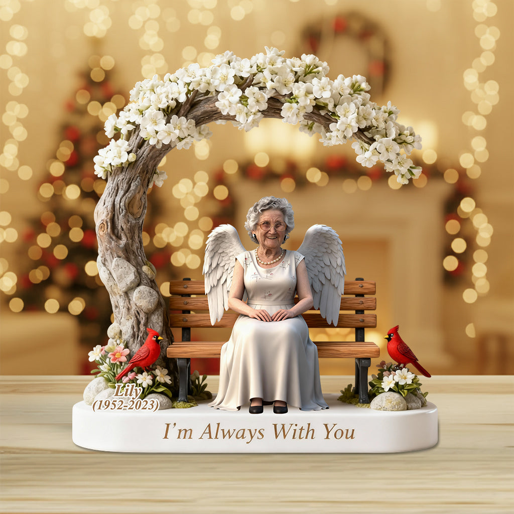 Custom Memorial Latin Grandpa Bench Figurine - Personalized Funeral Remembrance Diorama Statue, Sympathy Gift for Loss of Grandfather Family Keepsake