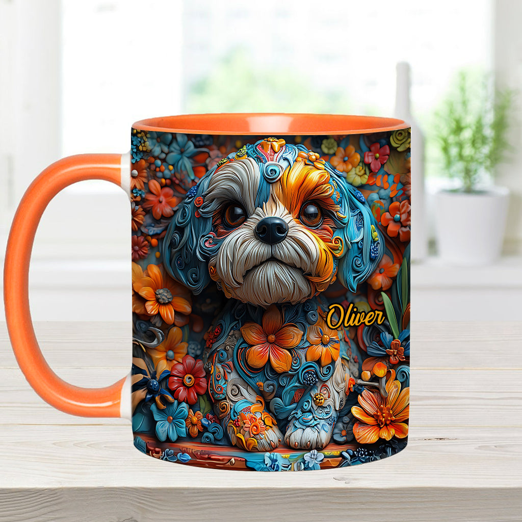 Colorful Shih Tzu Dreams - Personalized Dog Accent Mug