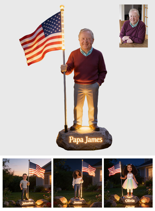 Celebrate 4th Of July - Personalized Family Solar Acrylic Light