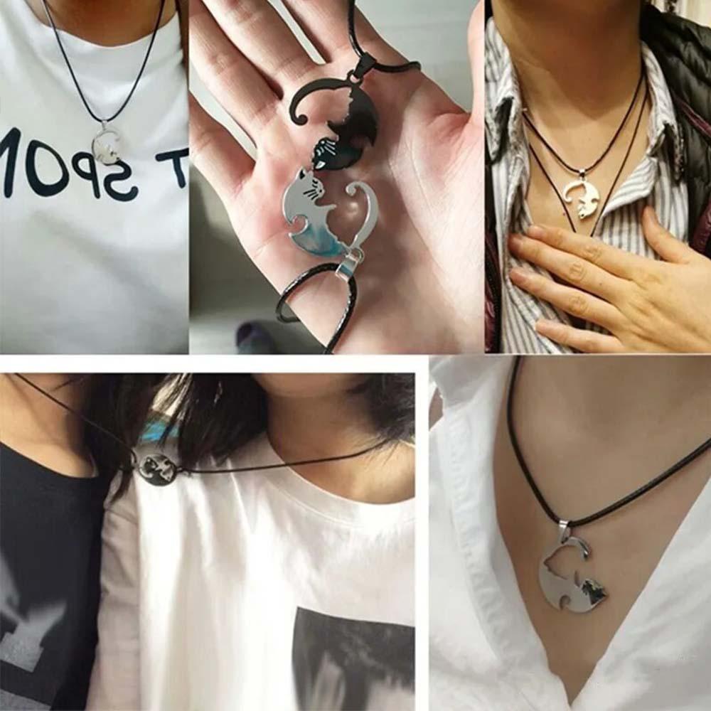 Matching Cat - Personalized Couple Matching Cat Necklace