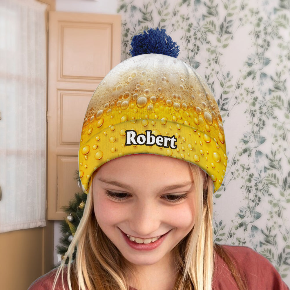 It's Beer Time - Personalized Beer Beanie Hat