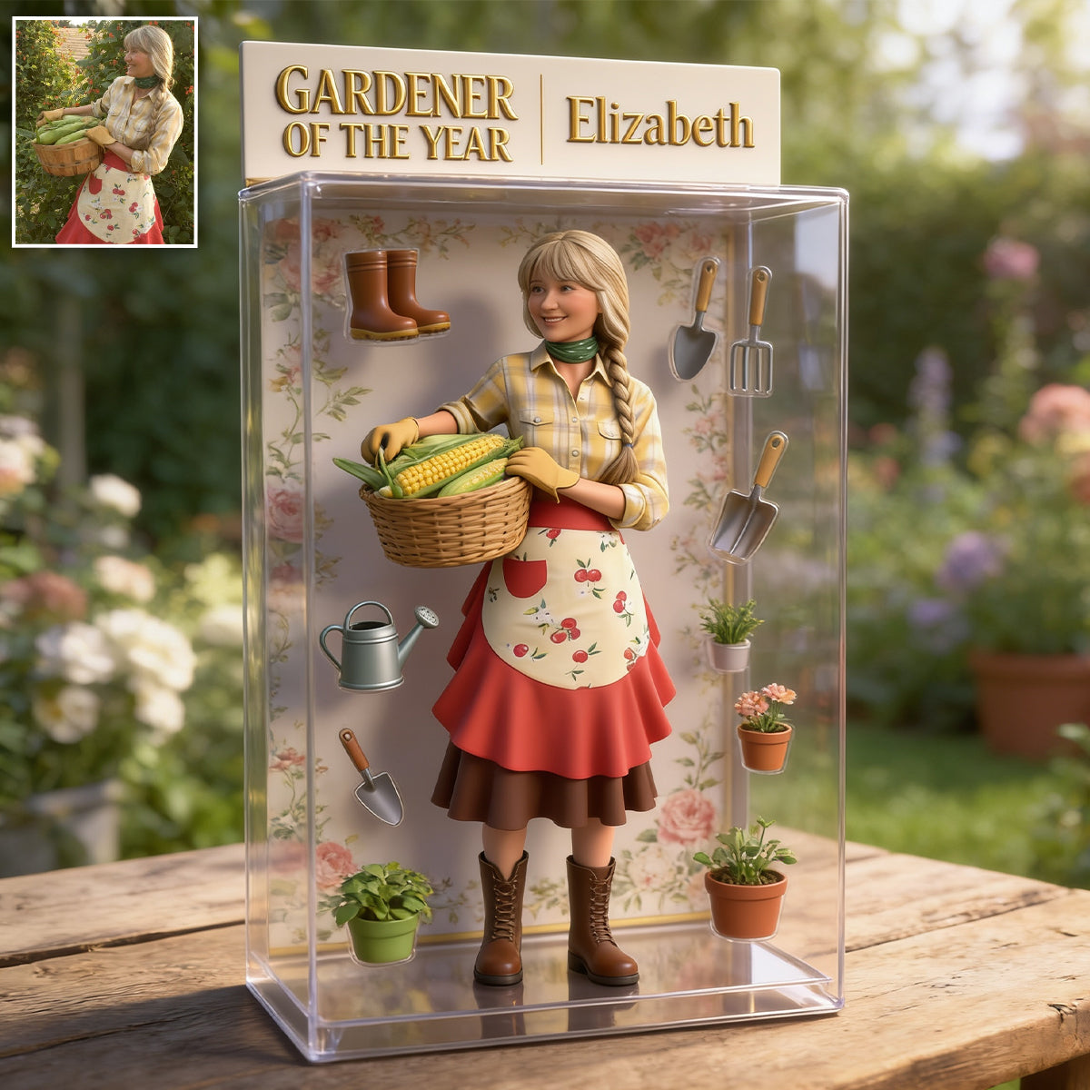 Gardener Of The Year - Personalized Gardening Acrylic Display Box