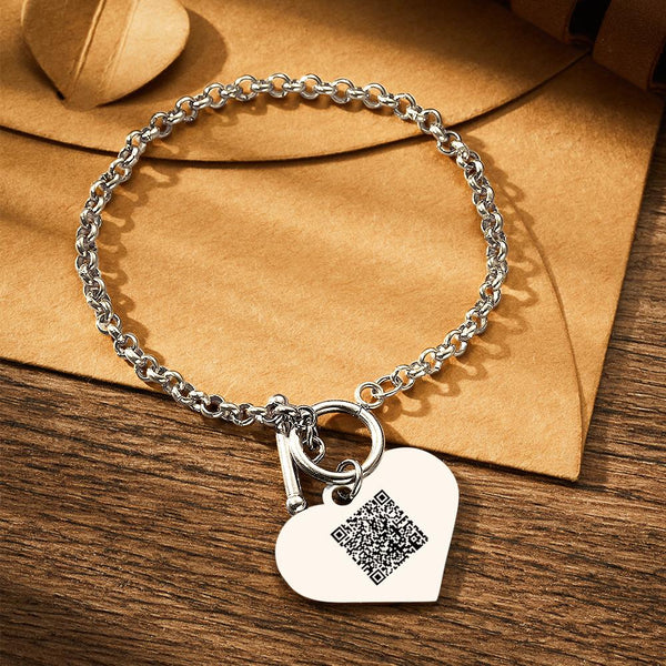 Love You - Personalized Couple QR Code Bracelets