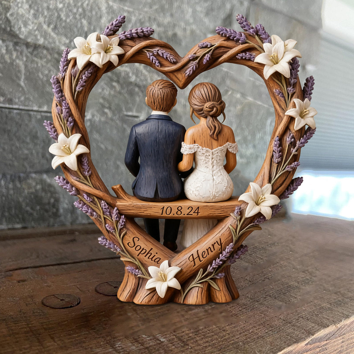 Custom Any Photo - Personalized Couple Custom Shaped Wood Plaque