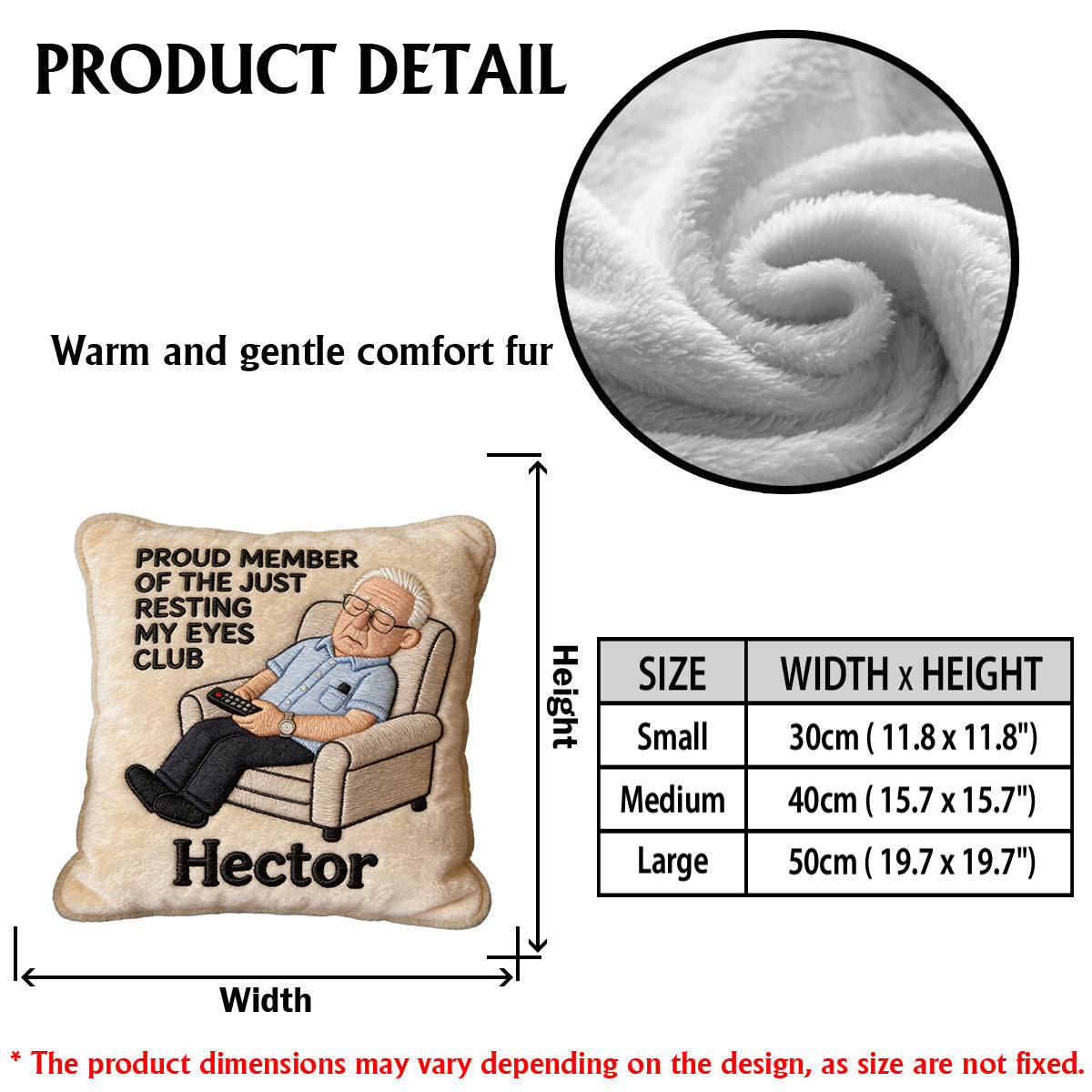Funny Gift For Dad, Father's Day Gift - Personalized Father Premium Faux Fur Pillow