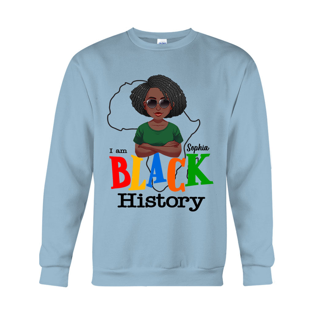 I Am Black History - Personalized African American T-shirt And Hoodie