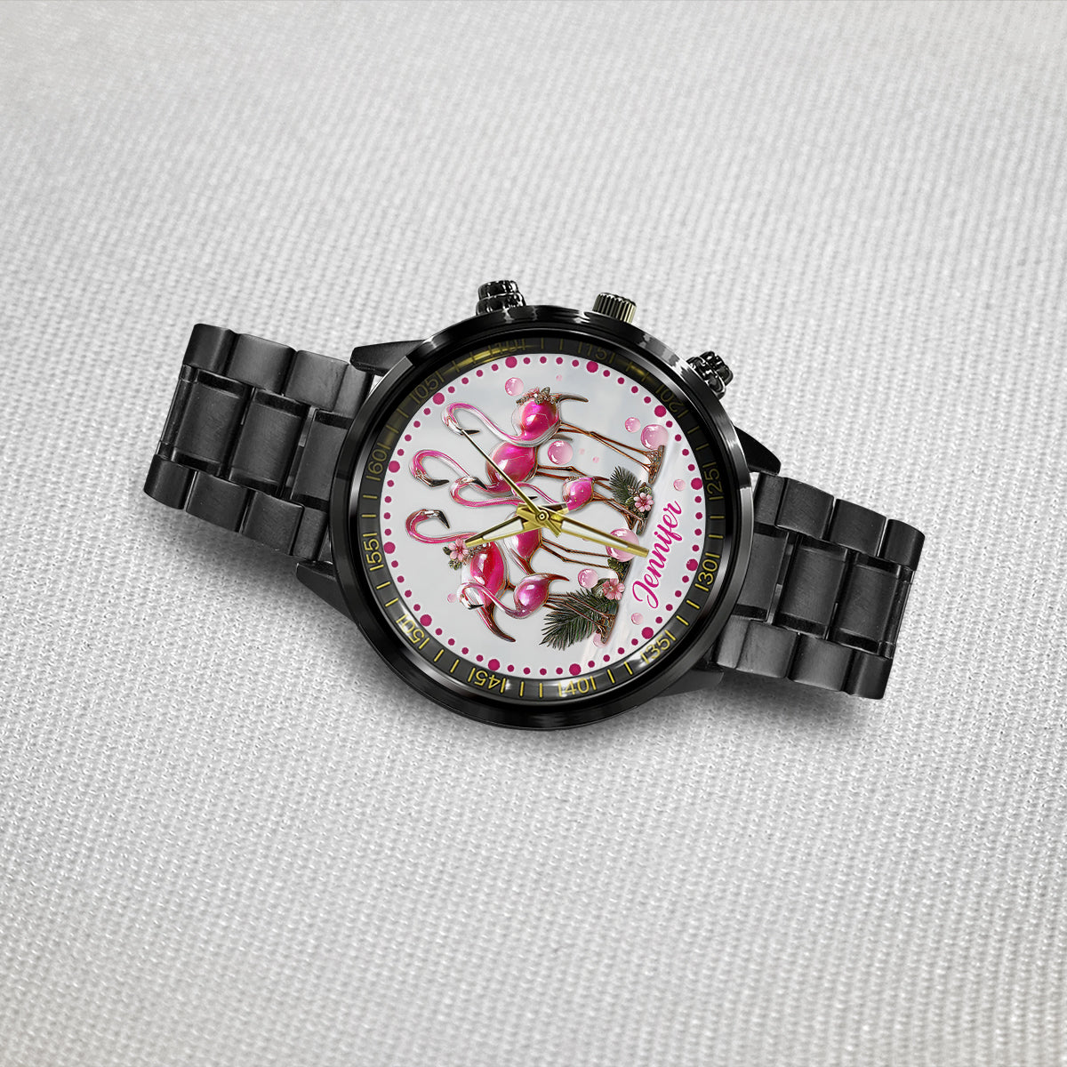 Elegant Flamingo - Personalized Flamingo Hand Watch