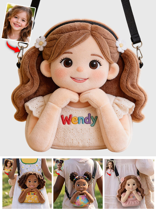 Custom Any Photo - Personalized Kid Plush Crossbag