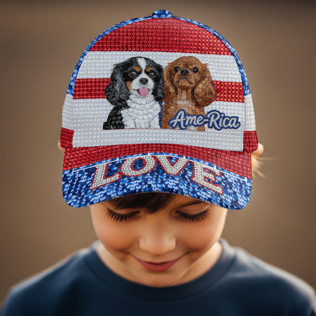 I Love My Dogs - Personalized Dog Classic Cap