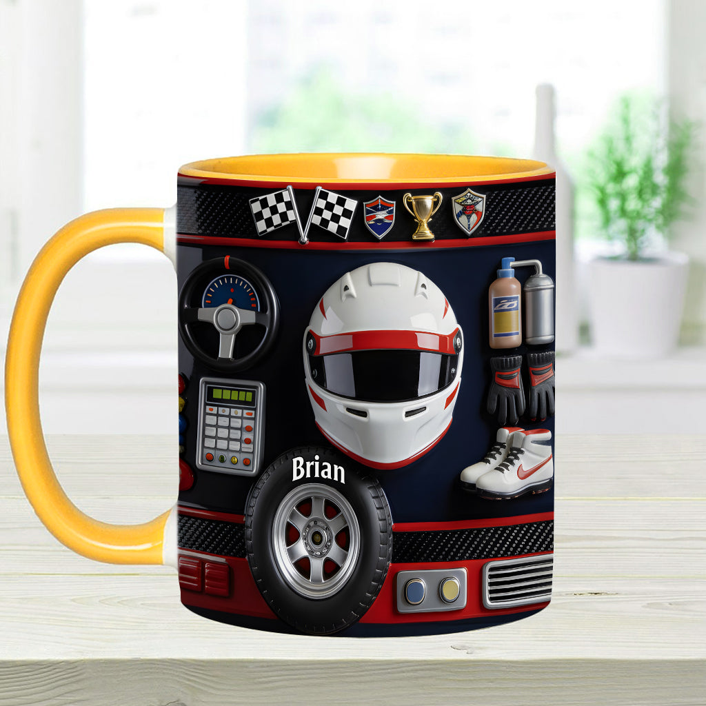 Born to Race - Personalized Racing Accent Mug & Coaster