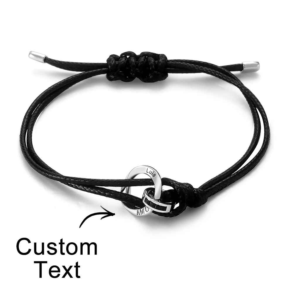 Any Names - Personalized Couple Elegant Couple Bracelet