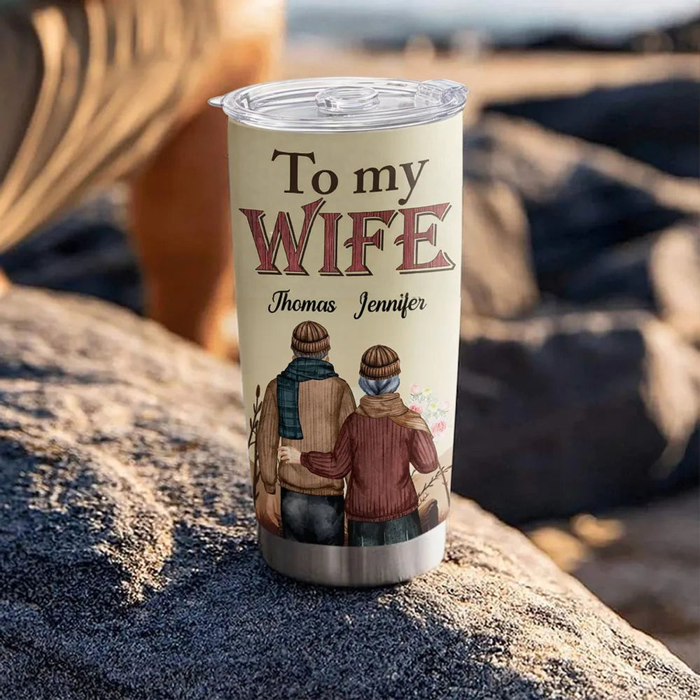 Insulated Travel Tumbler, If I Had My Life To Live Over Again Love You Longer Quote, Sweet Gift for Wife