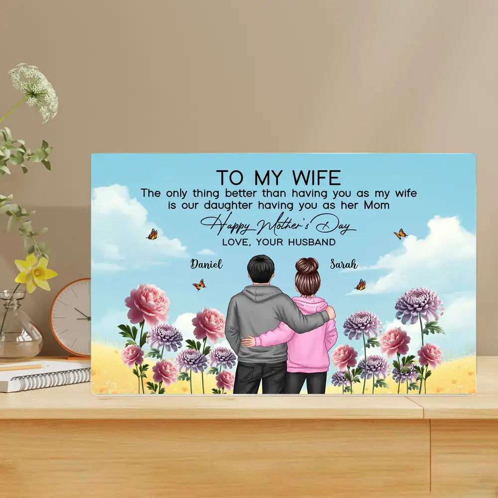 Custom Mother’s Day Gift – To My Wife – Personalized Poster, Plaque, Keychain, and More – A Gift to Cherish Forever