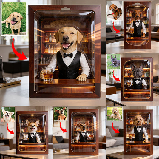 Bartender Pet - Personalized Dog Custom Shaped Acrylic Plaque
