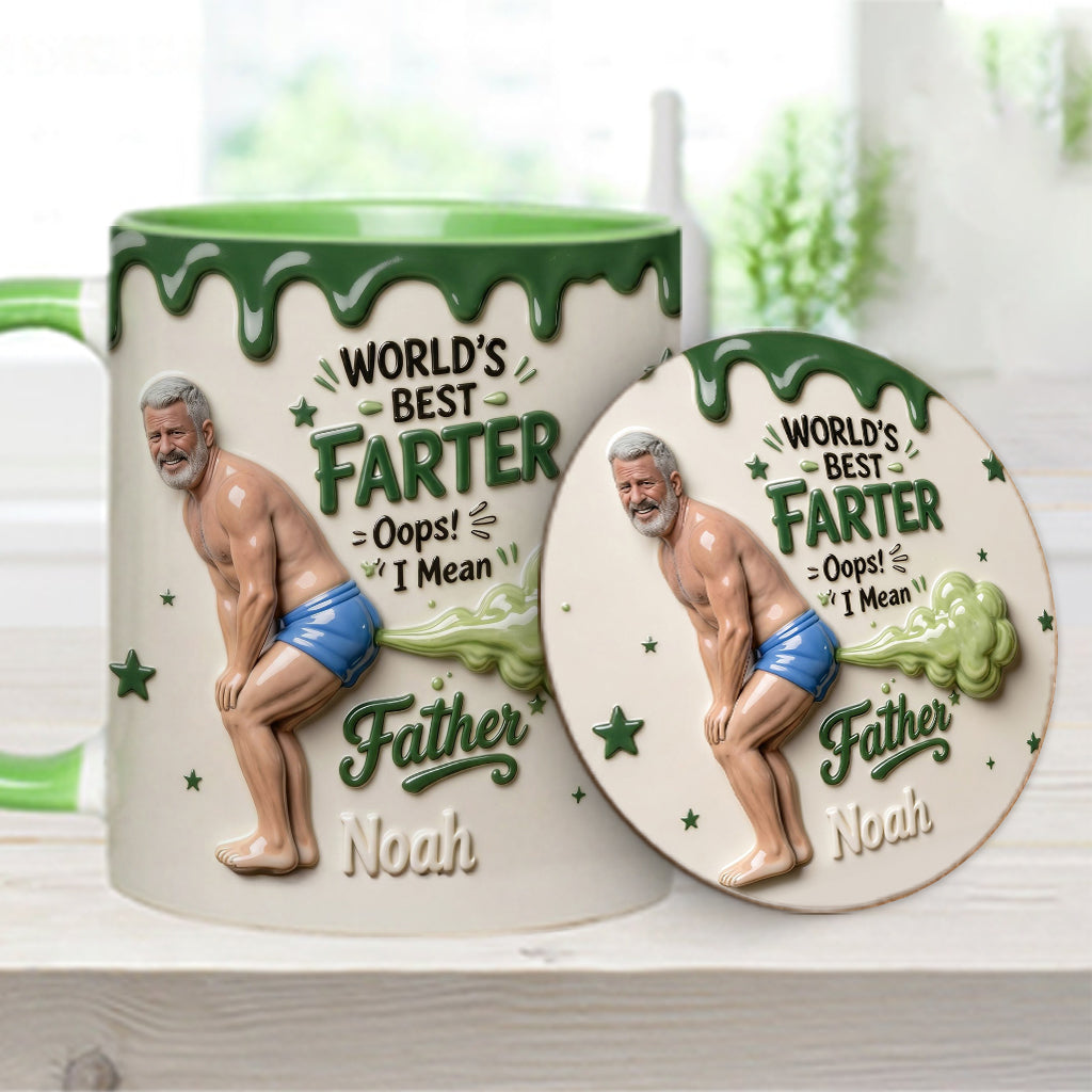 Best Farter Ever - Personalized Father Accent Mug & Coaster