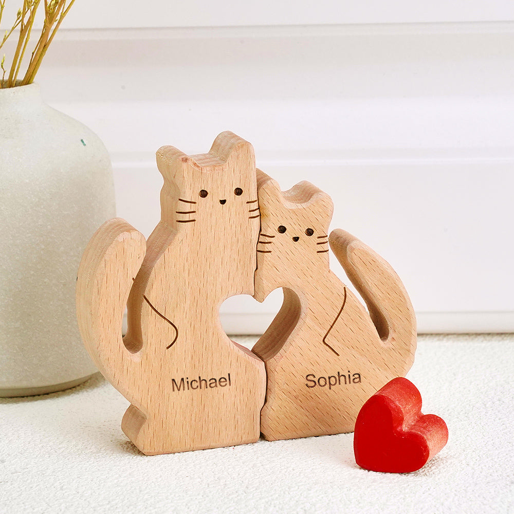 Cat Family - Personalized Family Wooden Puzzle