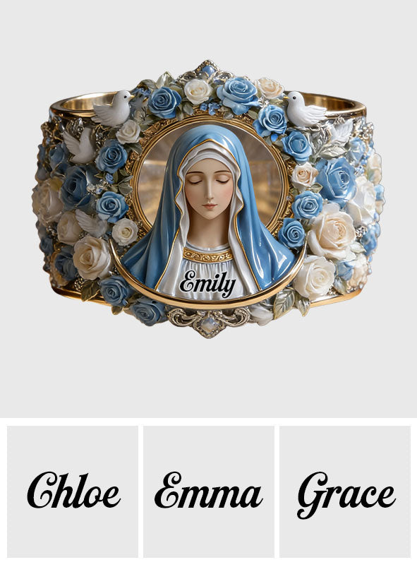 Heavenly Grace - Personalized Christian Shaped Cuff Bracelet