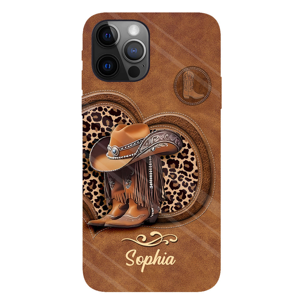 Cowgirl Boots - Personalized Cowgirl Full Print Phone Case
